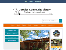 Tablet Screenshot of corraleslibrary.org